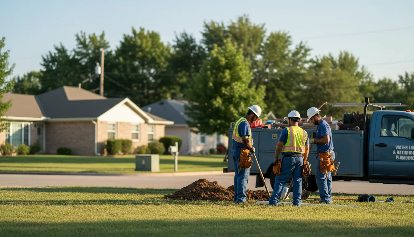 Residential water line and bathroom plumbing service in Ben Bolt, TX